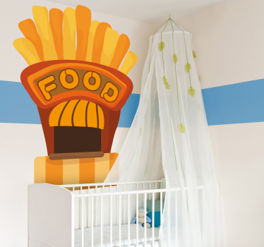 Sticker Fast food frietjes restaurant - TenStickers