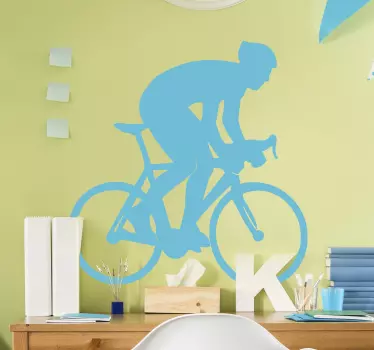 Sticker Fietser op fiets - TenStickers