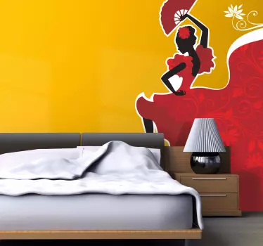 Sticker flamenco danseres - TenStickers
