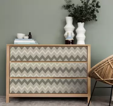 Sticker geometrische vormen chevron motief overlay - TenStickers