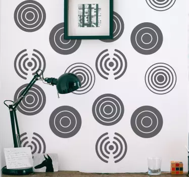 Sticker geometrische vormen concentrische cirkels - TenStickers