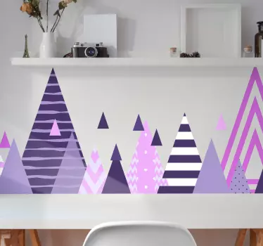 Sticker geometrische vormen dennenappels - TenStickers
