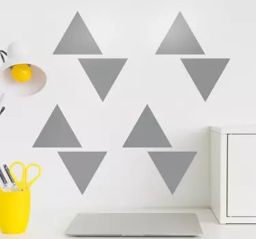 Sticker geometrische vormen driehoekige indeling - TenStickers