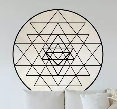Sticker geometrische vormen ingewikkeld driehoekpatroon - TenStickers