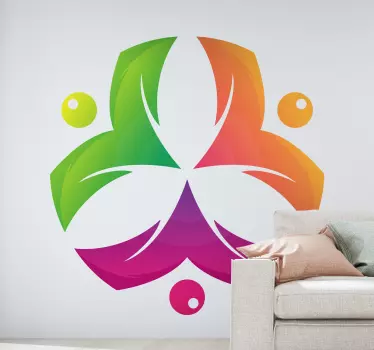 Sticker geometrische vormen kleurrijk abstract symbool - TenStickers