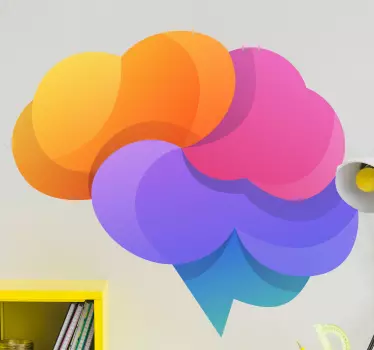 Sticker geometrische vormen kleurrijke abstracte wolk - TenStickers
