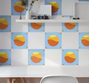 Sticker geometrische vormen kleurrijke geometrische cirkels - TenStickers