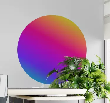 Sticker geometrische vormen kleurrijke verloopcirkel - TenStickers