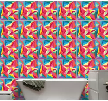 Sticker geometrische vormen levendig geometrisch element - TenStickers