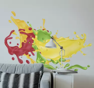 Sticker geometrische vormen spetterende kleuren vormen - TenStickers