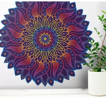 Sticker geometrische vormen stralend bloemen mandala - TenStickers