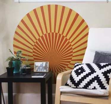 Sticker geometrische vormen stralend zonnestraal motief - TenStickers