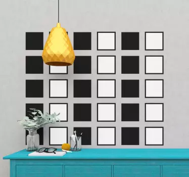Sticker geometrische vormen vierkante patronen - TenStickers