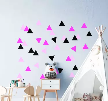 Sticker geometrische vormen vivid driehoekige opstelling - TenStickers