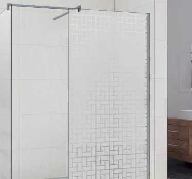 Douchewand sticker doorschijnend patroon - TenStickers