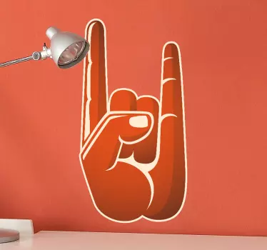 Sticker hand rock - TenStickers