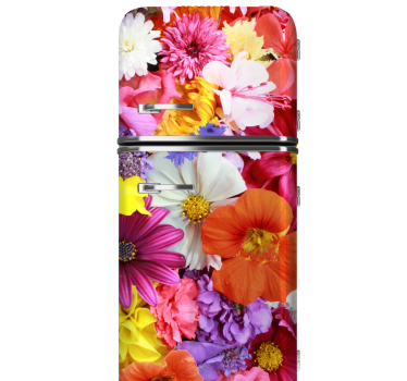 Koelkast sticker ijskast bloemen - TenStickers