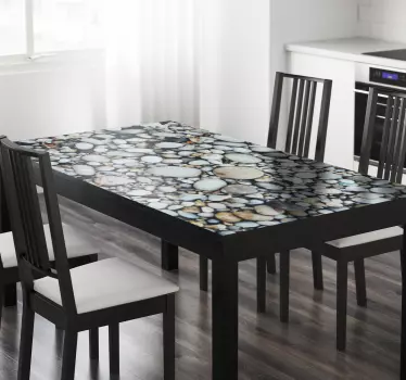 Meubel Sticker Ikea tafel grijze kezels - TenStickers