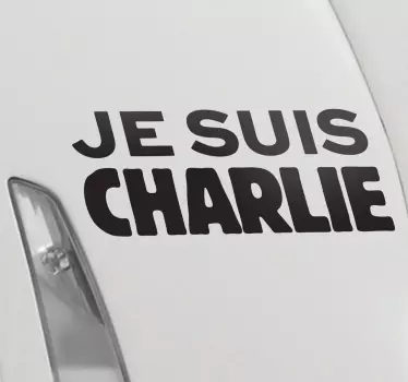Tekst sticker je suis charlie - TenStickers