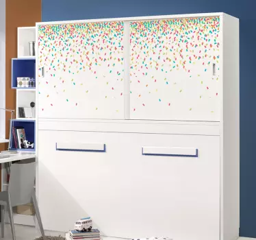 Sticker kast vol confetti - TenStickers