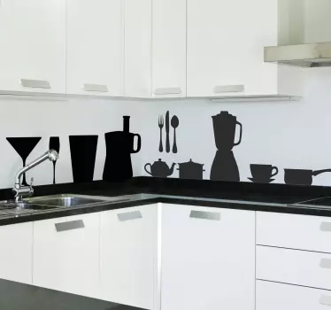Sticker keuken keukenbenodigdheden - TenStickers
