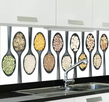 Sticker Keuken Lepels - TenStickers