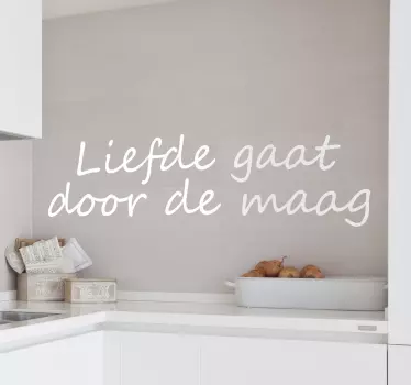 Sticker keuken liefde maag - TenStickers