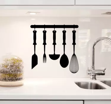 Muursticker keukengerei gastronomie - TenStickers