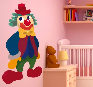 Sticker kind clown kleuren - TenStickers