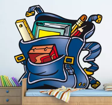 Sticker Kinderen Boekentas - TenStickers