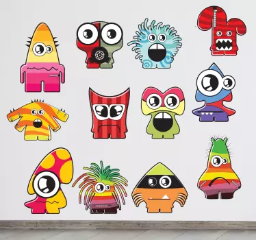 Sticker kinderen buitenaardse wezens - TenStickers