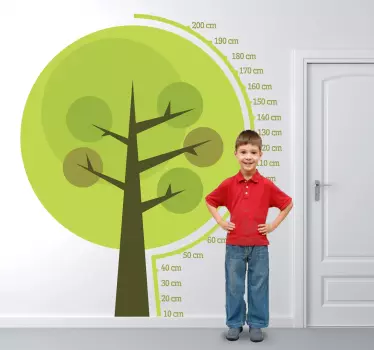 Sticker kinderen groeimeter boom - TenStickers