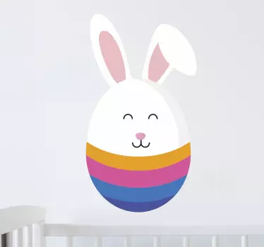 Sticker kinderen Paasei Paashaas - TenStickers
