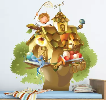 Sticker kinderkamer boomhut - TenStickers