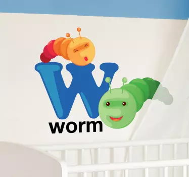 Sticker kinderkamer letter W - TenStickers