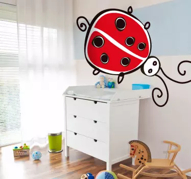 Sticker kinderkamer lieveheersbeestje - TenStickers