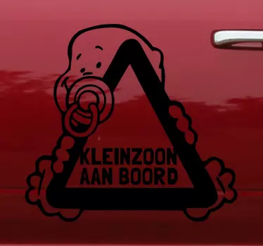 Sticker kleinzoon aan boord auto - TenStickers