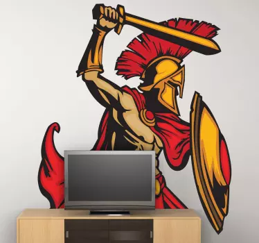 Sticker kleur Leonidas krijger - TenStickers