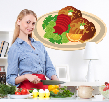 Sticker kleurrijk gerecht - TenStickers