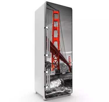Koelkast sticker Golden Gate - TenStickers
