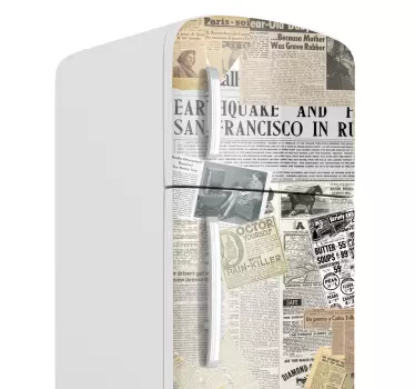 Sticker koelkast krant - TenStickers