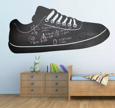 Sticker krijtbord schoen sneaker - TenStickers