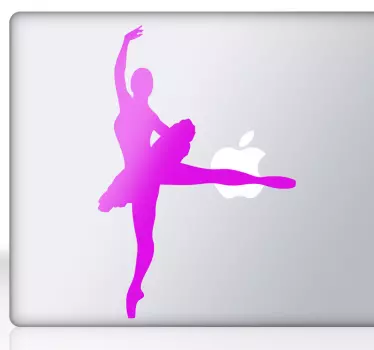 Sticker laptop ballerina - TenStickers