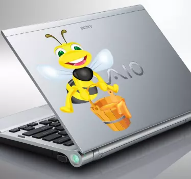 Sticker laptop bij - TenStickers