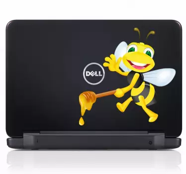 Sticker laptop bij honing - TenStickers