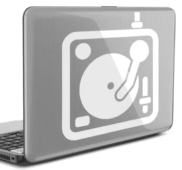Sticker Laptop Draaitafel - TenStickers