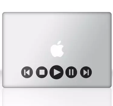 Laptopsticker multimedia Mac - TenStickers