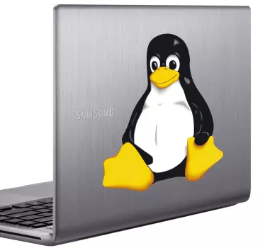 Laptop sticker pinguïn logo linux - TenStickers