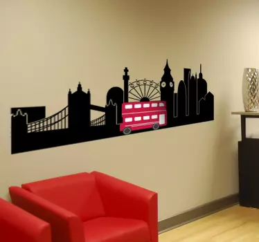 Sticker Londen Big Ben zwartwit - TenStickers
