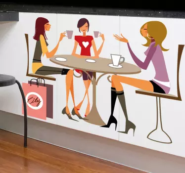 Sticker meiden koffie terras - TenStickers